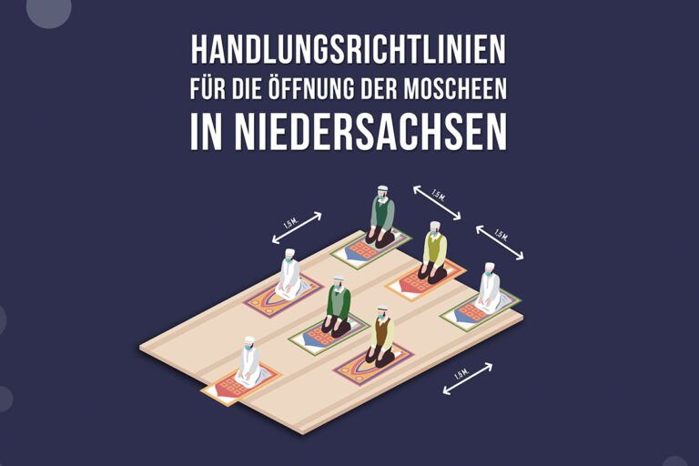 Handlungsrichtlinien-Plakate für die Öffnung der Moscheen in Niedersachsen
